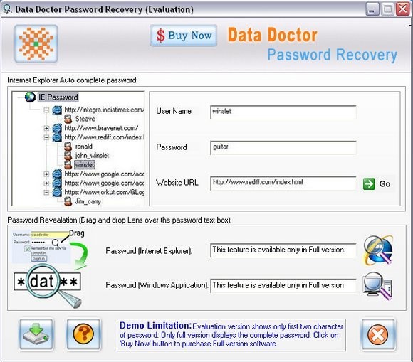 IE Password Recovery Software Ex