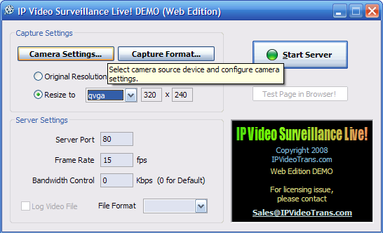 IP Video Surveillance Live! DEMO
