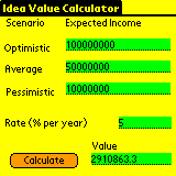 Idea Value Calculator (Pocket PC OS)