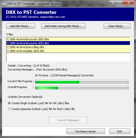 Import DBX to Outlook 2007