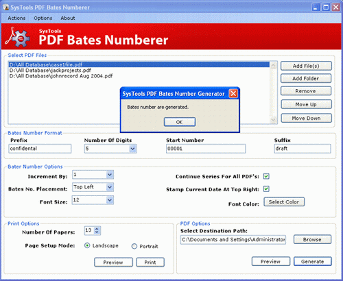 Insert Date in PDF