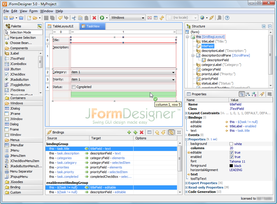 JFormDesigner for Mac OS X
