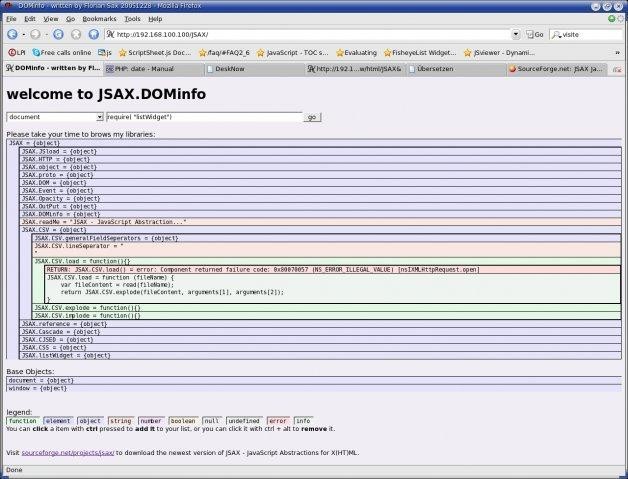 JSAX JavaScript Abstractions for X(HT)ML