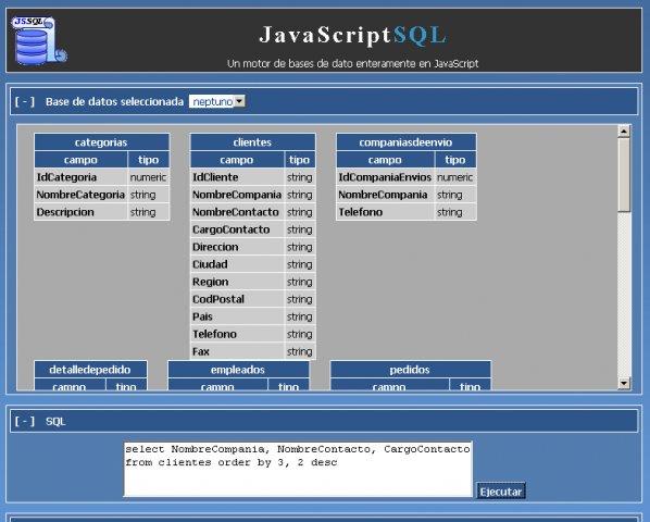 JavaScript SQL (JSSQL)