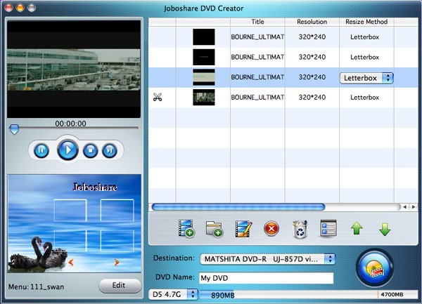 Joboshare DVD Creator for Mac