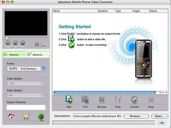 Joboshare Mobile Phone Video Converter for Mac