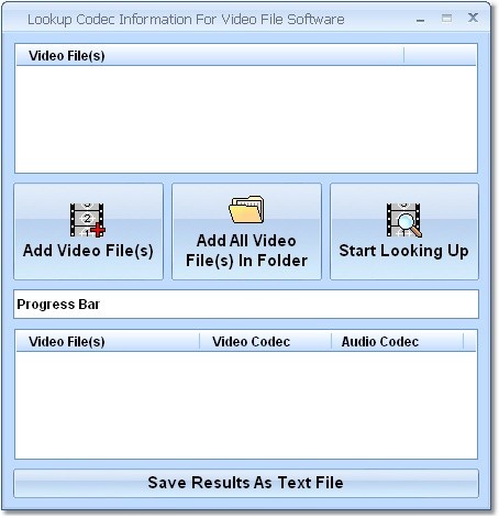 Lookup Codec Information For Video File Software
