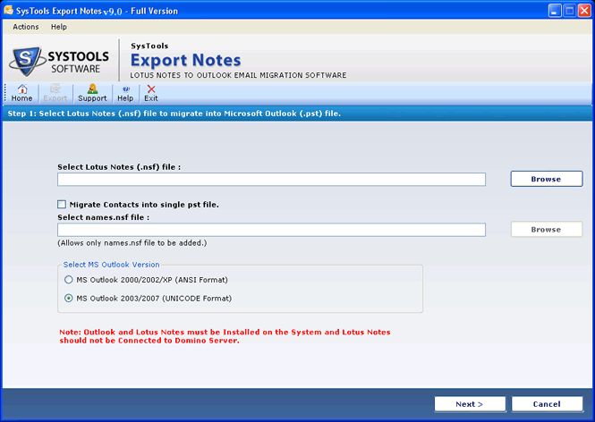 Lotus Notes to Outlook Conversion Tool