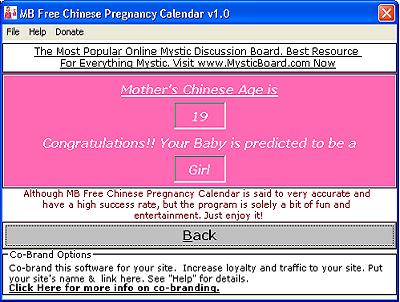 MB Chinese Pregnancy Calendar
