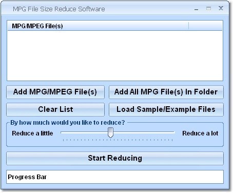 MPG File Size Reduce Software