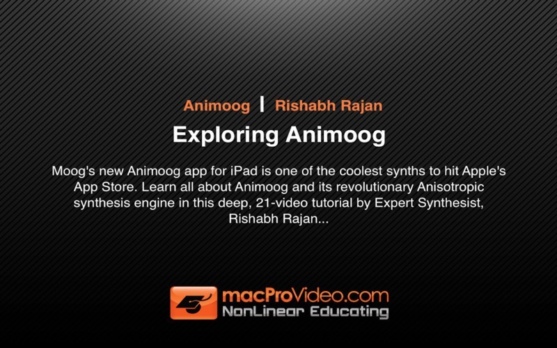 MPV's Animoog - Exploring Animoog