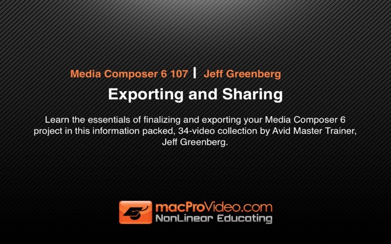 MPV's Media Composer 6 107 - Exporting and Sharing