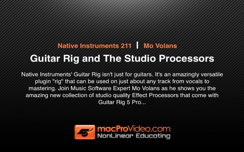 MPV's NI 211 - Guitar Rig and The Studio Processors
