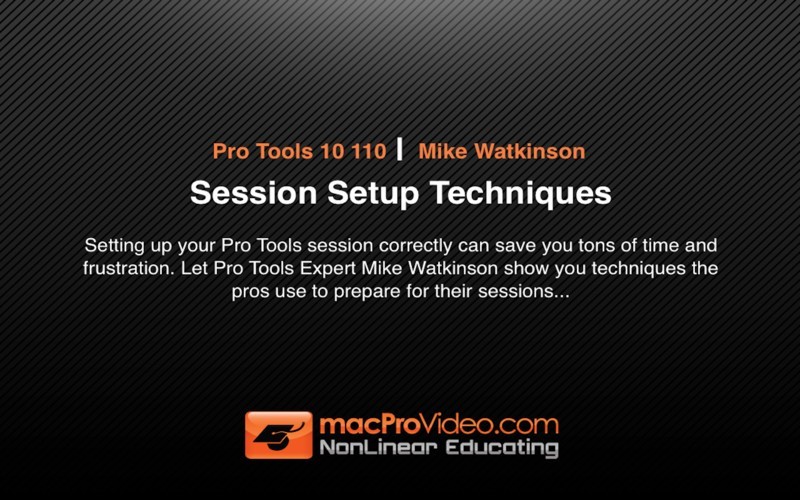 MPV's Pro Tools 10 110 - Session Setup Techniques
