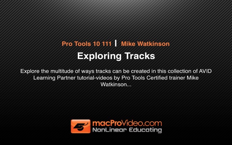 MPV's Pro Tools 10 111 - Exploring Tracks