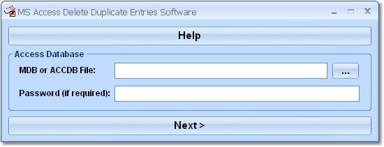 MS Access Delete (Remove) Duplicate Entries Software