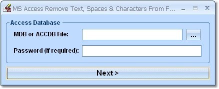 MS Access Remove (Delete, Replace) Text, Spaces & Characters From Fields Software