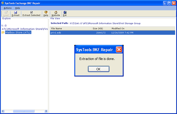 MS Exchange 2007 Backup Recovery