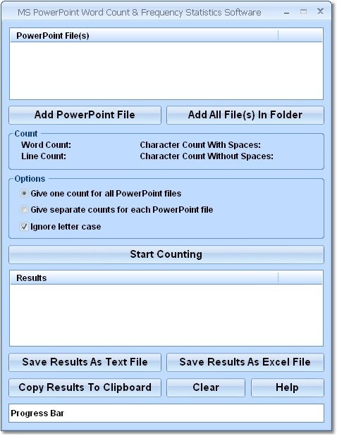 MS PowerPoint Word Count & Frequency Sta
