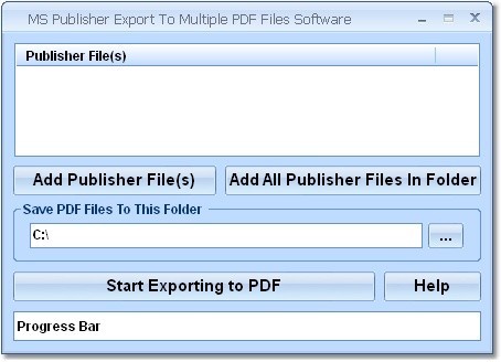 MS Publisher Export To Multiple PDF Files Software