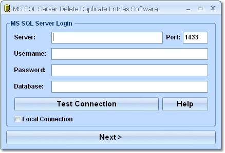 MS SQL Server Delete (Remove) Duplicate Entries Software