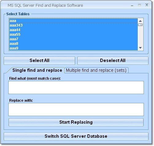 MS SQL Server Find and Replace Software