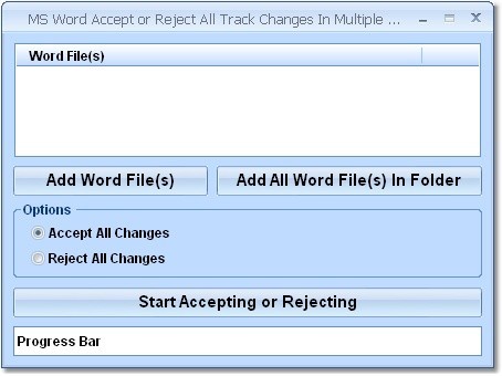 MS Word Accept or Reject All Track Changes In Multiple Documents Software
