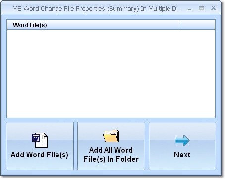 MS Word Change File Properties (Summary) In Multiple Documents Software