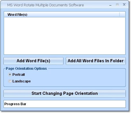 MS Word Rotate Multiple Documents Software