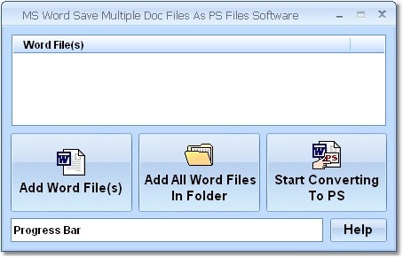 MS Word Save Multiple Doc Files As PS Files Software