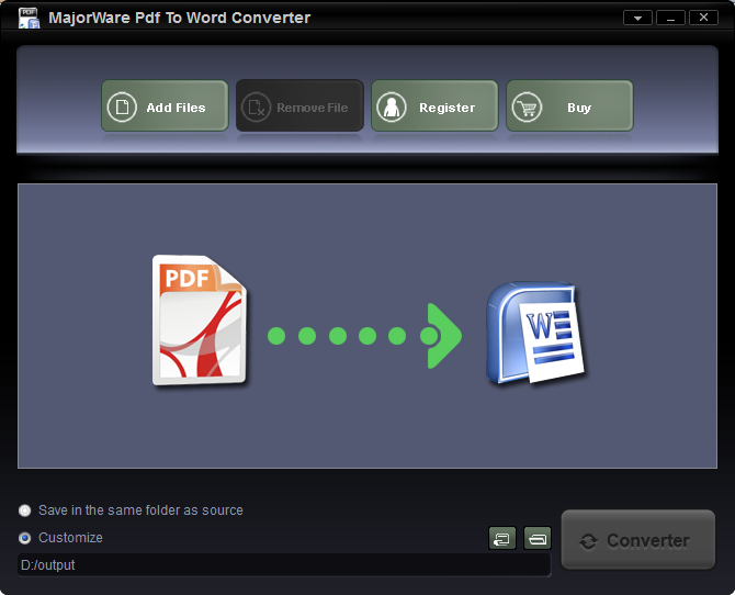 Majorware PDF to Word Converter