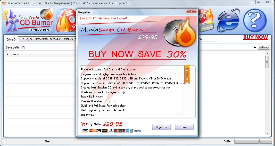 MediaSanta CD Burner