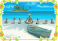 Meditate on the Beach with six Dalmatian