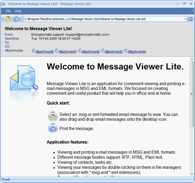 Message Viewer Lite (.msg .eml)