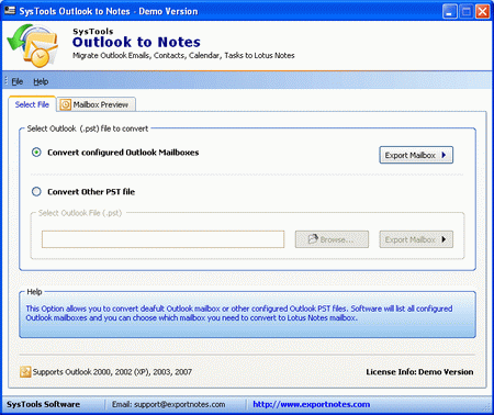 Microsoft Outlook 2003 to IBM Lotus Notes