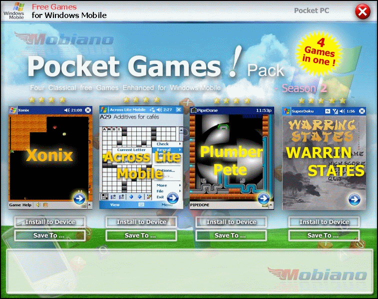 Mobiano Pocket PC Games Pack - Season 2