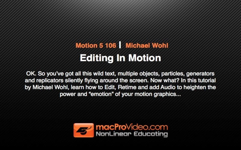 Motion 5 106 - Editing In Motion