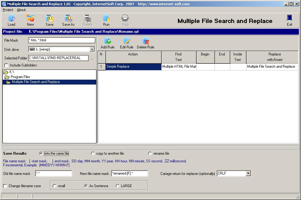 Multiple File Search & Replace