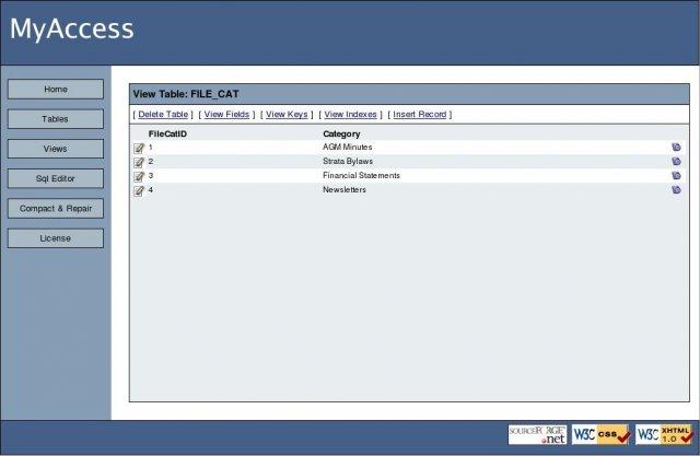 MyAccess Online Database Editor