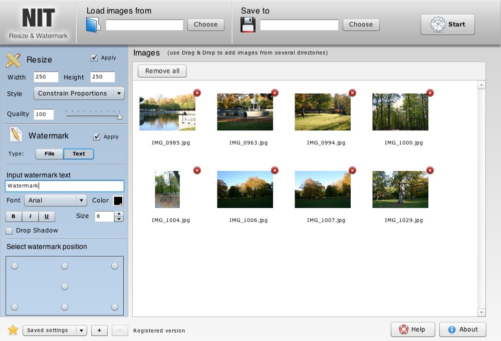 NIT Resize and Watermark for Mac OS X
