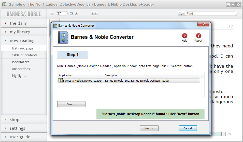 NOOK eBook to PDF Converter