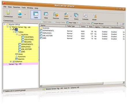 Navicat for Oracle admin (Linux) - Oracle tool for Database Management