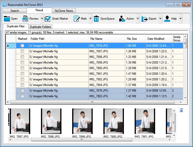 NoClone Free - Find Duplicate Files/Emails/Downloads