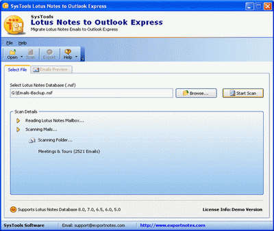 Notes to Outlook Express