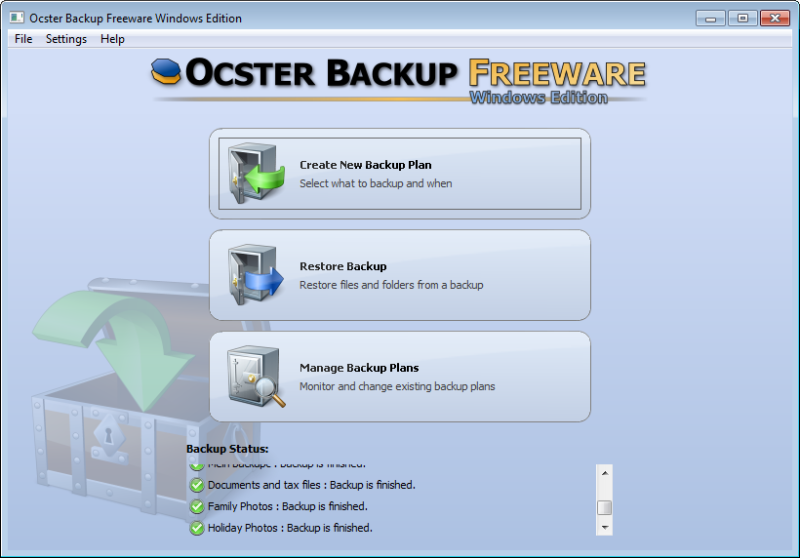 Ocster Backup Freeware Windows Edition