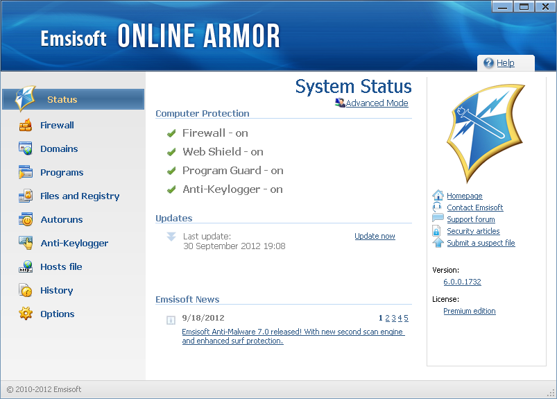 Online Armor Premium Firewall
