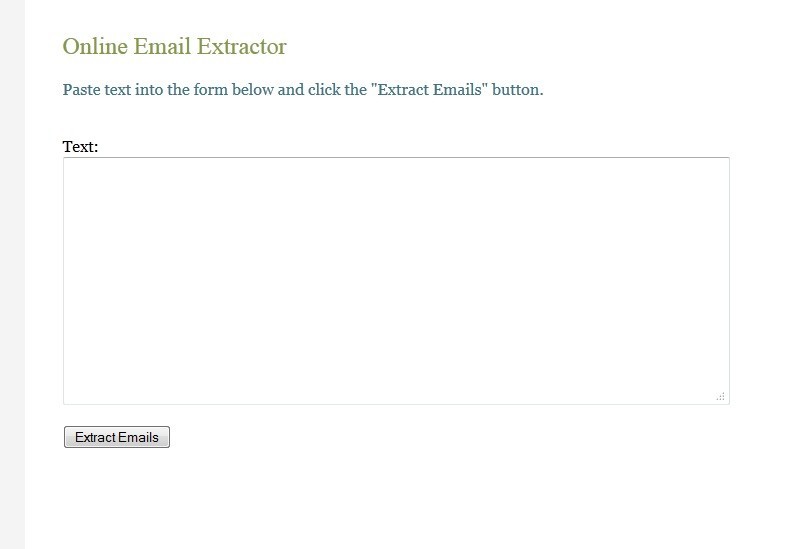Online Email Extractor