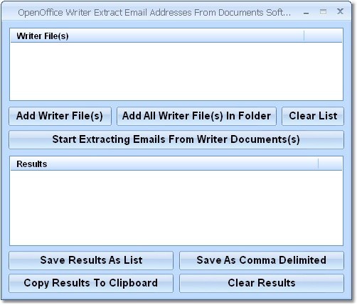 OpenOffice Writer Extract Email Addresses From Documents Software