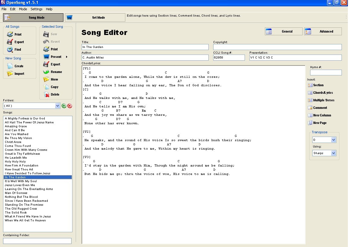 OpenSong for Linux