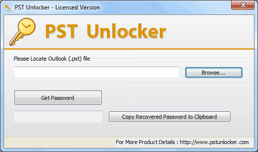 Outlook 2007 PST Password Recovery
